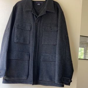 Vintage 90’s Tommy Hilfiger dark grey military jacket size L